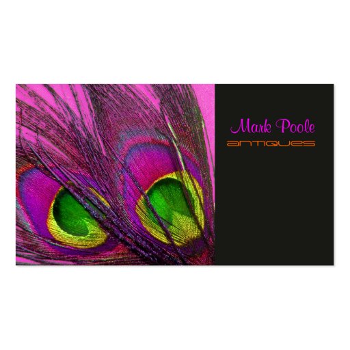 PixDezines Psychedelic Peacock, Customize It! Business Cards