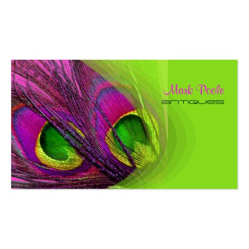 PixDezines Psychedelic Peacock, Customize It! Business Card