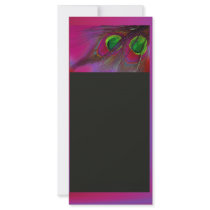 PixDezines Psychedelic Peacock, Customize It! Custom Rack Card