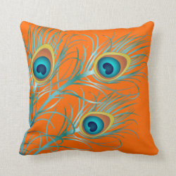 PixDezines psychedelic peacock/diy background Throw Pillow