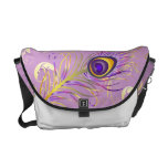 PixDezines Psychedelic Peacock/diy background rickshaw messenger bags