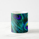 PixDezines Psychedelic Peacock Feather Coffee Mug