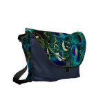 PixDezines Psychedelic Peacock rickshaw messenger bags