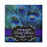 PixDezines Psychedelic Peacock, Save the Date Magnets