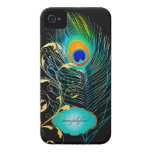 PixDezines pzazz peacock plume+filigree swirls iPhone 4 Case-Mate Cases
