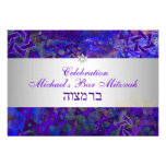 PixDezines reception bar mitzvah/violet/silver invitations