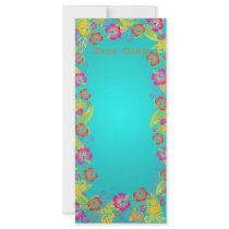 PixDezines retro bold hibiscus/diy backgrond Custom Rack Cards