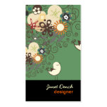 PixDezines Retro Chicks+Spirals/DIY colors! Business Card Template