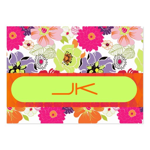 PixDezines Retro Floral ~ Alegre Business Card Template (front side)