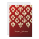 PixDezines Rossellini Damask, Ivory + Red Velvet Custom Invite