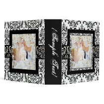 PixDezines Rossi Damask, Custom Photos 3 Ring Binder