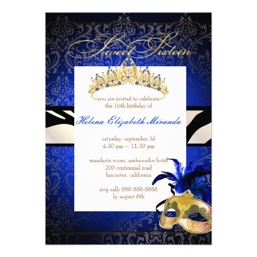 PixDezines Rossi Sweet 16 Masquerade/DIY color!! Personalized Announcements