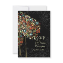 PixDezines rsvp Autumn Blooms/DIY color Invitations