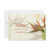 PixDezines rsvp Bird of Paradise/DIY background Custom Announcements