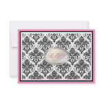 PixDezines rsvp black jolie damask/diy trim invitations