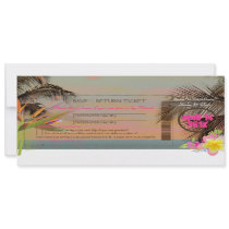 PixDezines rsvp boarding pass/bird of paradise Invitations