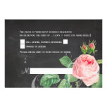 PixDezines rsvp chalkboard+vintage roses+swirls invitations