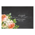 PixDezines rsvp chalkboard+vintage roses+swirls invitations