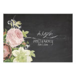 PixDezines rsvp chalkboard+vintage roses+swirls invitations