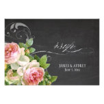 PixDezines rsvp chalkboard+vintage roses+swirls invitations
