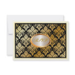 PixDezines rsvp faux gold jolie damask/diy invitations