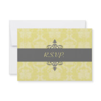PixDezines rsvp Liliana Damask, customizable Custom Invite