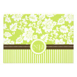 PixDezines rsvp lotus damask/green apple invitations