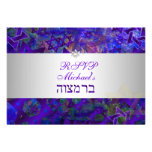 PixDezines rsvp mod stars/bar mitzvah/violet invitations