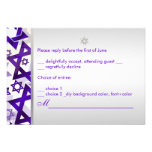 PixDezines rsvp mod stars/bar mitzvah/violet invitations