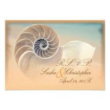 PixDezines rsvp nautilus, Wedding Invitations