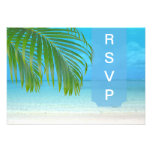 PixDezines rsvp Palm fronds/beach Custom Invite