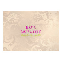 PixDezines rsvp pavo damask/pink champagne Custom Invites