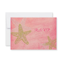 PixDezines rsvp, Pink Sand Beach Custom Invites