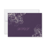 PixDezines rsvp plum+pearl swirls invitations