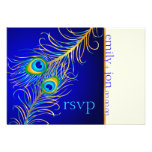 PixDezines rsvp Pzazz Peacock Feather Personalized Invitations