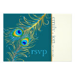 PixDezines rsvp Pzazz Peacock Feather Invite