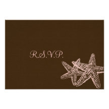 PixDezines rsvp Starfish/Beach Weddings Custom Announcements