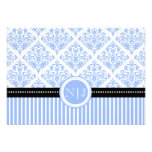 PixDezines rsvp stella damask/blue ice invitations