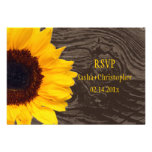 PixDezines rsvp sunflowers/knotted wood/rustic invitations