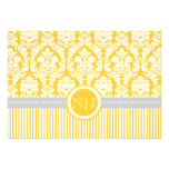 PixDezines rsvp verseille damask/yellow+grey invitations