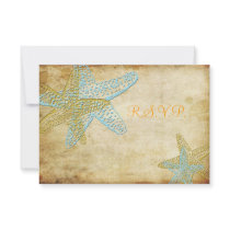PixDezines rsvp Vintage Beach Weddings Custom Invite