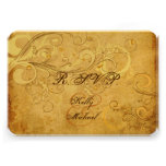 PixDezines RSVP, Vintage cream swirls Personalized Invitation