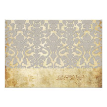 PixDezines rsvp Vintage+Romantic Flora Damask Announcement