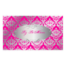 PixDezines sabine damask/diy background color Business Card Template