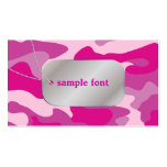 PixDezines Sassy Pink Camo+Dog Tags Business Card