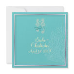 PixDezines Seahorse + coral Wedding Invitations