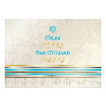 PixDezines silk talit/Stylish Bar Mitzvah/gold invitations