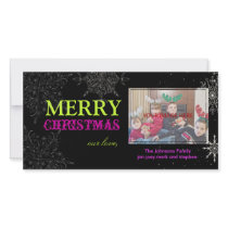 PixDezines Snowflakes, christmas, DIY colors.. Personalized Photo Card