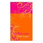 PixDezines Sorbet Swirls /Pink+Tangerine Business Card Templates