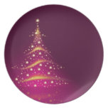 PixDezines Sparkling Christmas Trees/hot pink plates